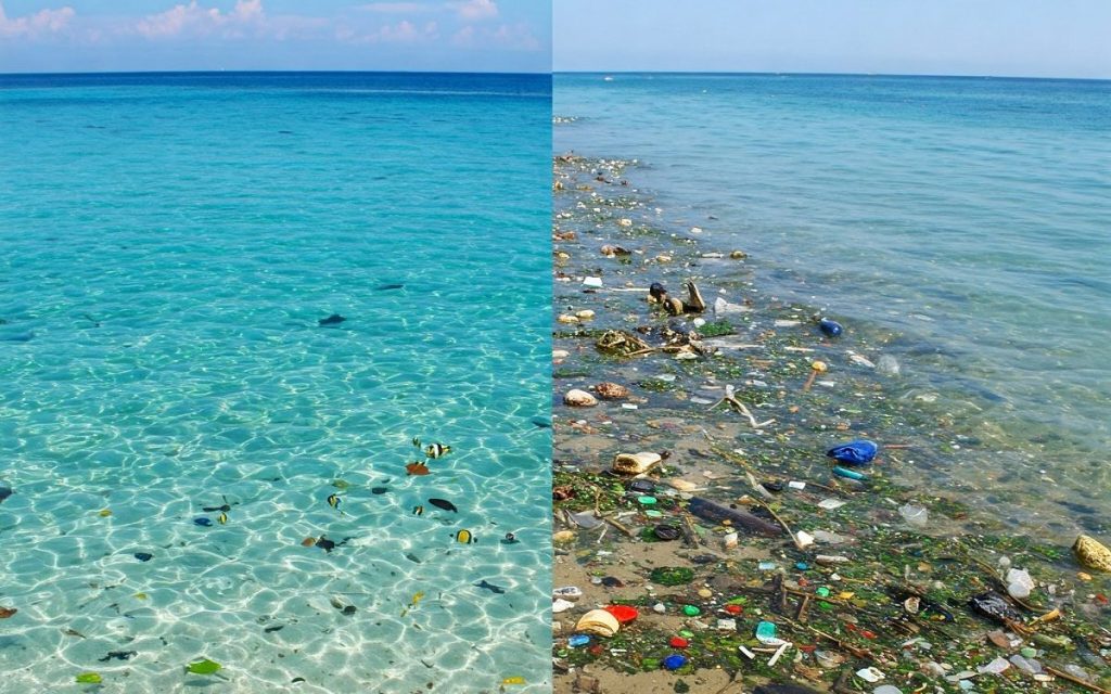 Pollution plastique dans l'océan